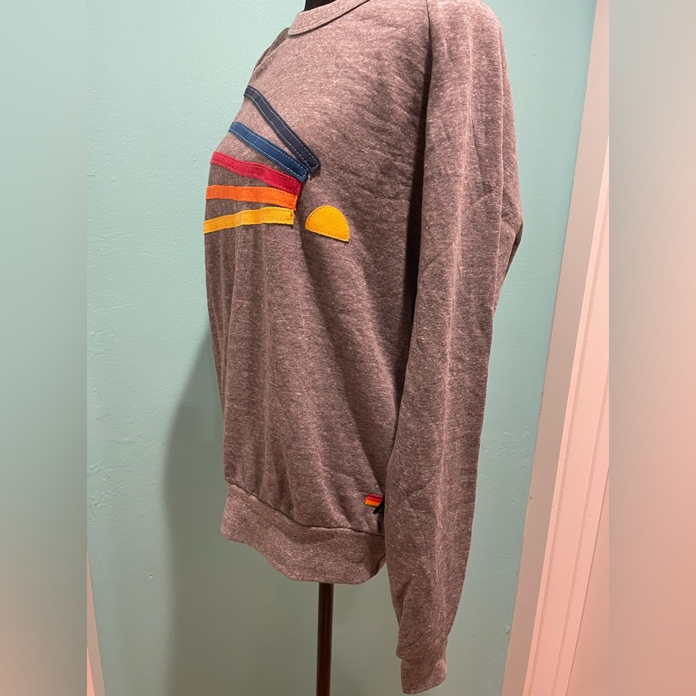 NWT Aviator Nation Daydream pullover sweatshirt in heather gray - S - Picture 6 of 8
